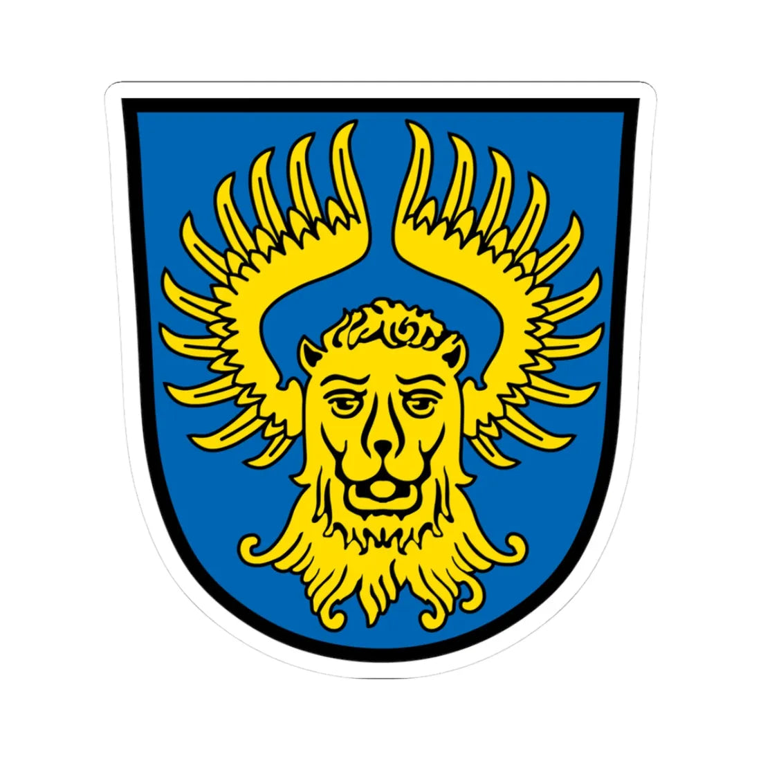 DEU Alteglofsheim COA (Germany) (Coat of Arms) STICKER Vinyl Kiss-Cut Decal 3 Inch White - The Sticker Space