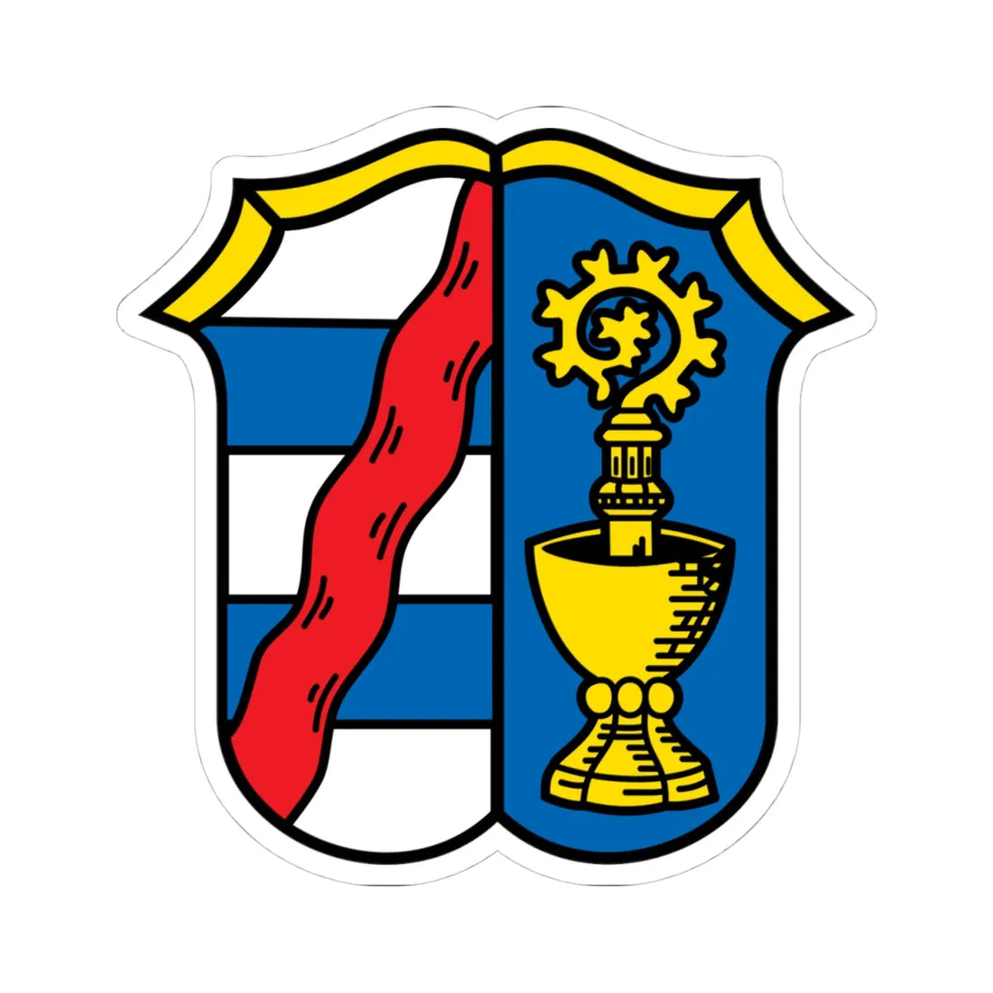 DEU Altenkunstadt COA (Germany) (Coat of Arms) STICKER Vinyl Kiss-Cut Decal 4 Inch White - The Sticker Space