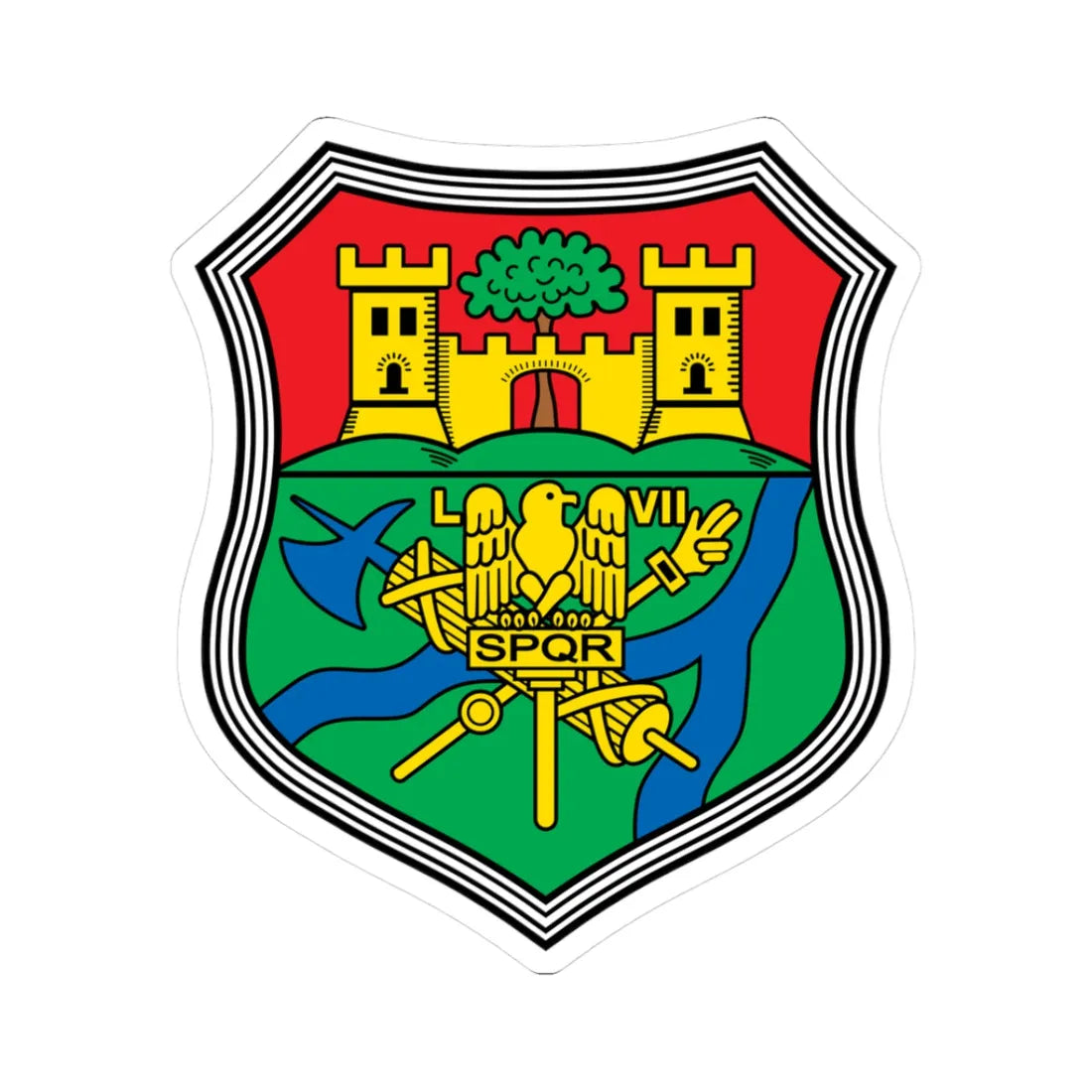 DEU Altenmarkt Alz COA (Germany) (Coat of Arms) STICKER Vinyl Kiss-Cut Decal 3 Inch White - The Sticker Space