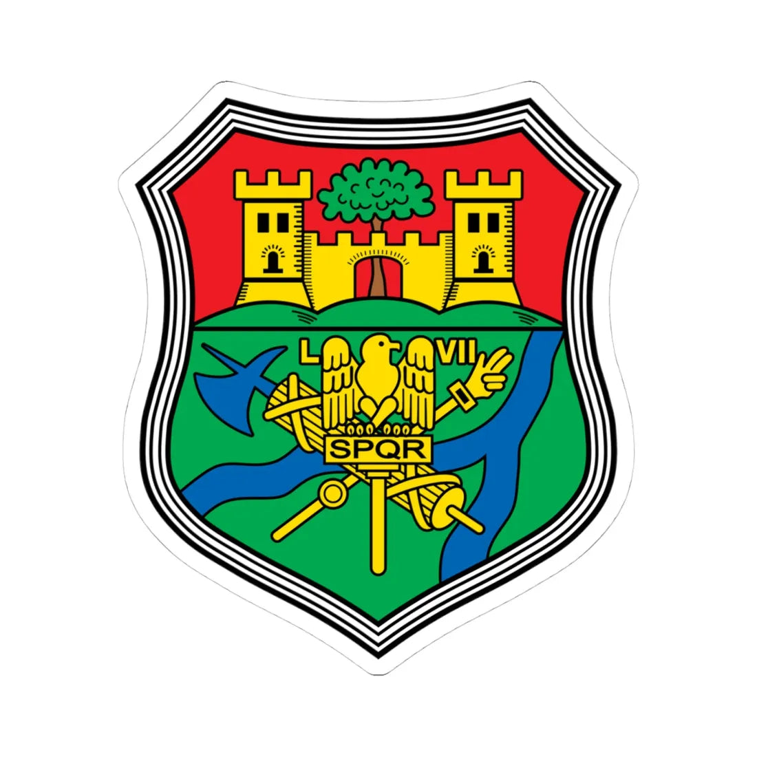 DEU Altenmarkt Alz COA (Germany) (Coat of Arms) STICKER Vinyl Kiss-Cut Decal 4 Inch White - The Sticker Space