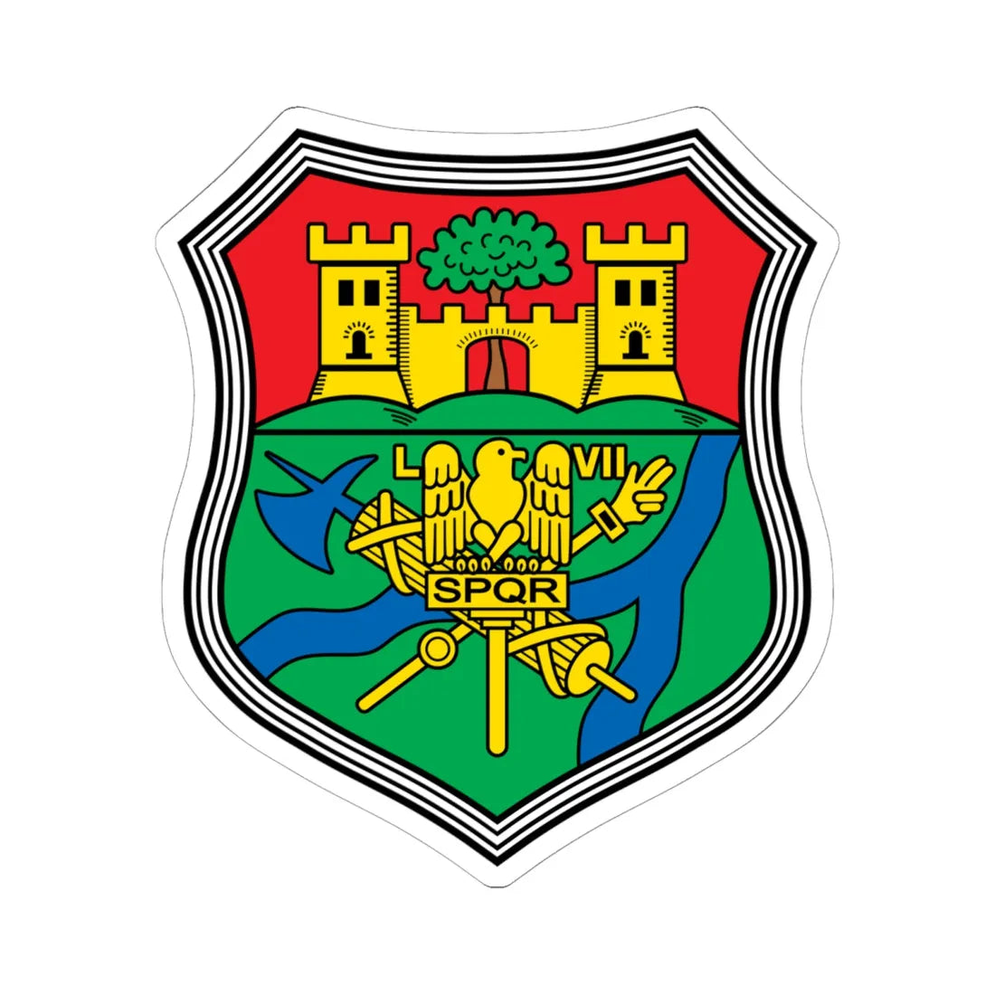 DEU Altenmarkt Alz COA (Germany) (Coat of Arms) STICKER Vinyl Kiss-Cut Decal 6 Inch White - The Sticker Space