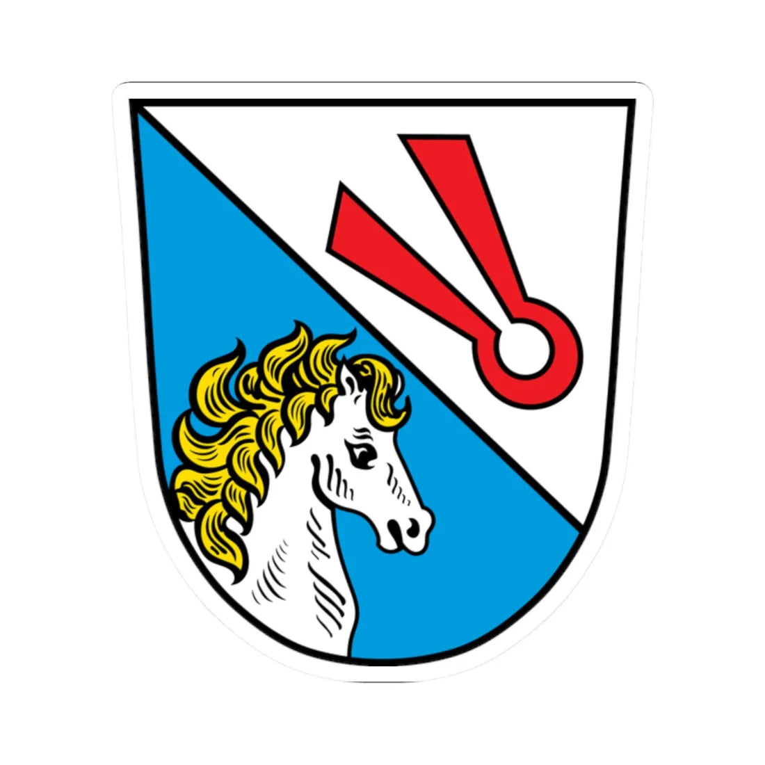 DEU Althegnenberg COA (Germany) (Coat of Arms) STICKER Vinyl Kiss-Cut Decal 2 Inch White - The Sticker Space