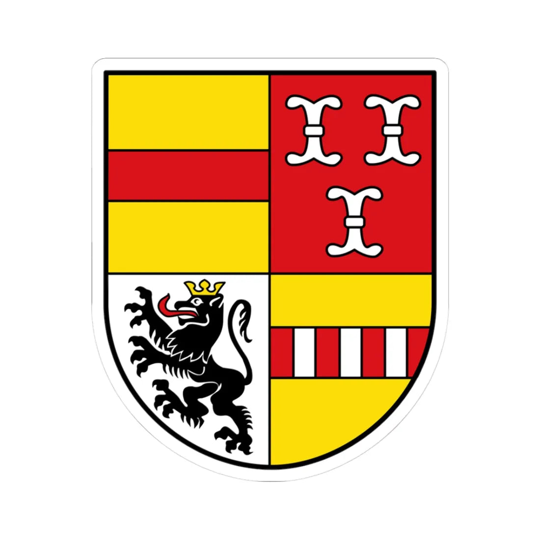 DEU Altkreis Borken COA (Germany) (Coat of Arms) STICKER Vinyl Kiss-Cut Decal 3 Inch White - The Sticker Space