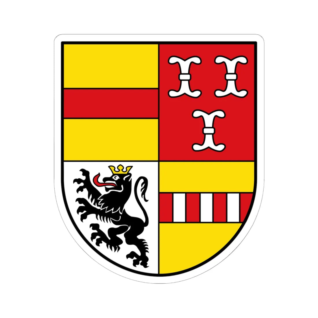 DEU Altkreis Borken COA (Germany) (Coat of Arms) STICKER Vinyl Kiss-Cut Decal 6 Inch White - The Sticker Space