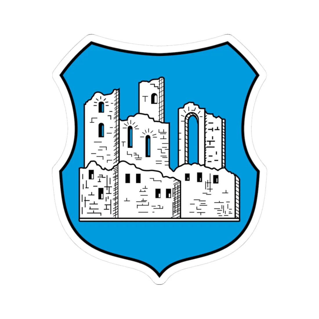 DEU Altusried COA (Germany) (Coat of Arms) STICKER Vinyl Kiss-Cut Decal 3 Inch White - The Sticker Space