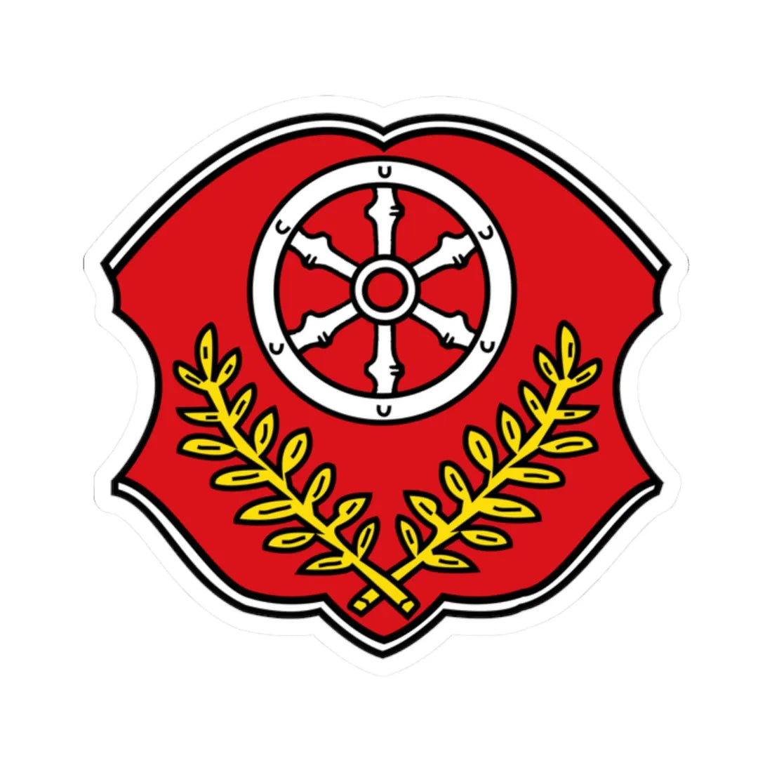 DEU Alzenau COA (Germany) (Coat of Arms) STICKER Vinyl Kiss-Cut Decal 2 Inch White - The Sticker Space