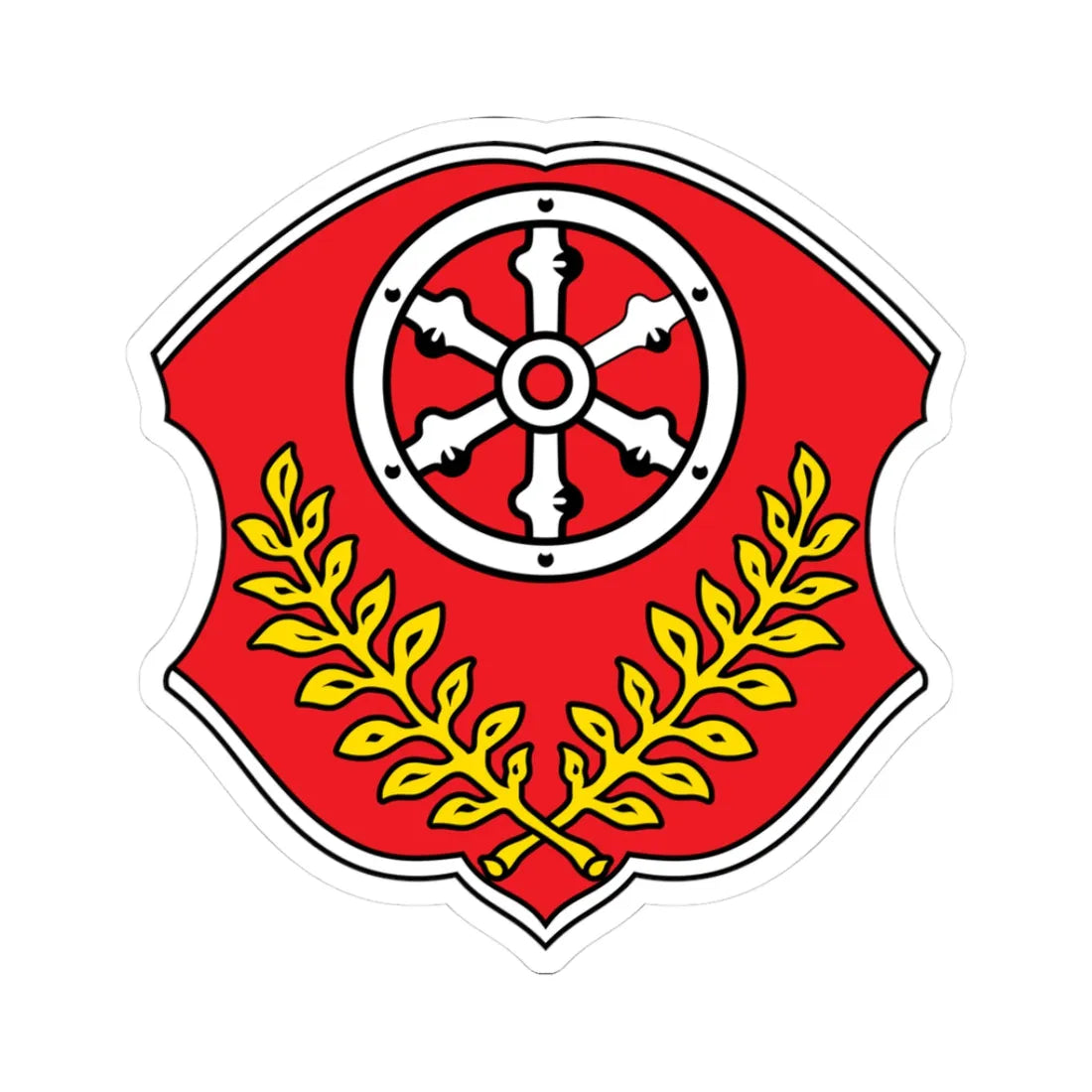 DEU Alzenau i. UFr. COA (Germany) (Coat of Arms) STICKER Vinyl Kiss-Cut Decal 3 Inch White - The Sticker Space