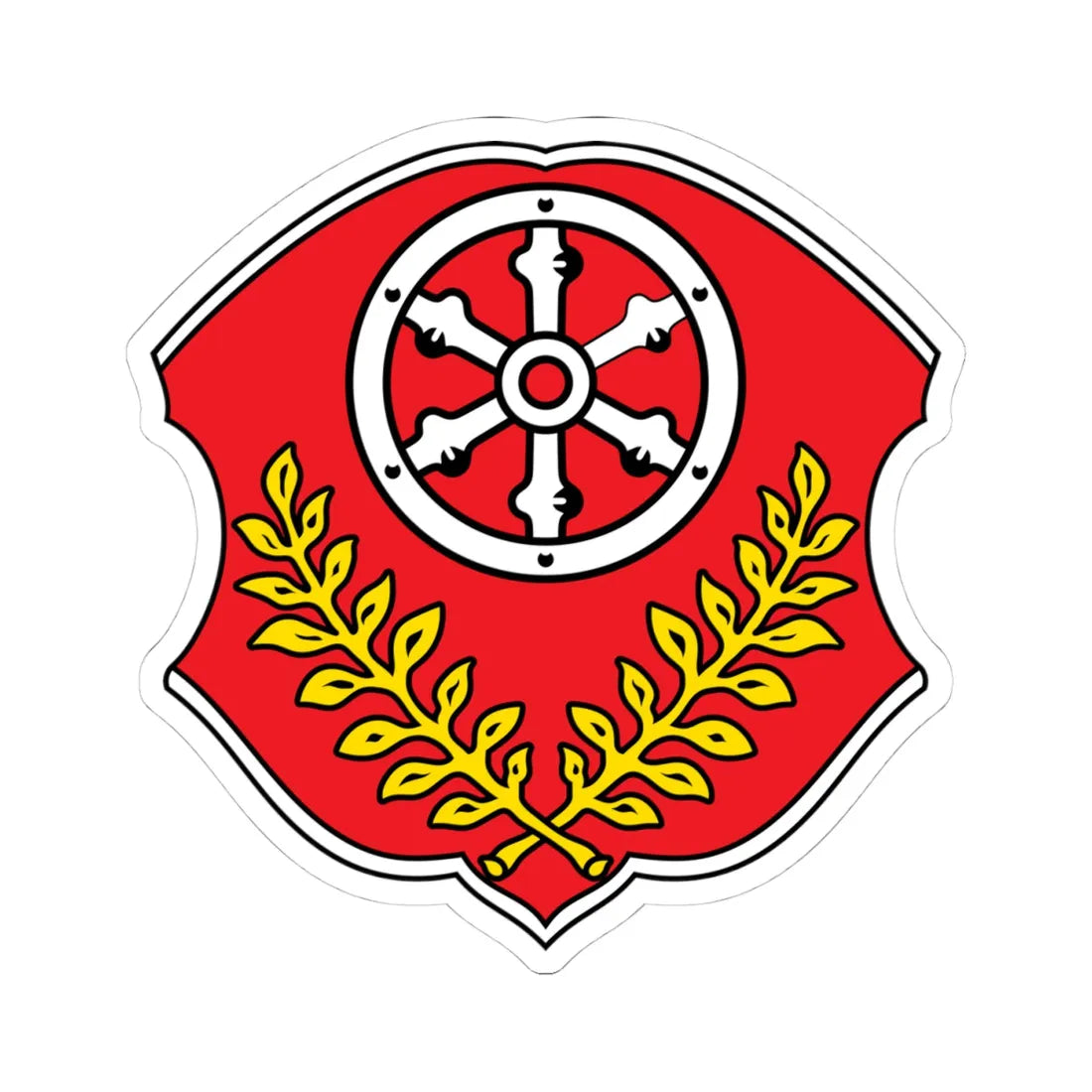 DEU Alzenau i. UFr. COA (Germany) (Coat of Arms) STICKER Vinyl Kiss-Cut Decal 4 Inch White - The Sticker Space