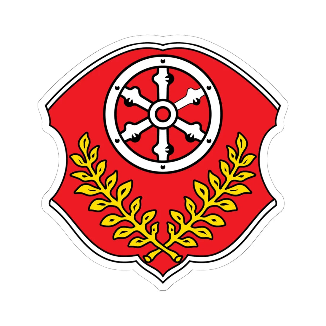 DEU Alzenau i. UFr. COA (Germany) (Coat of Arms) STICKER Vinyl Kiss-Cut Decal 6 Inch White - The Sticker Space