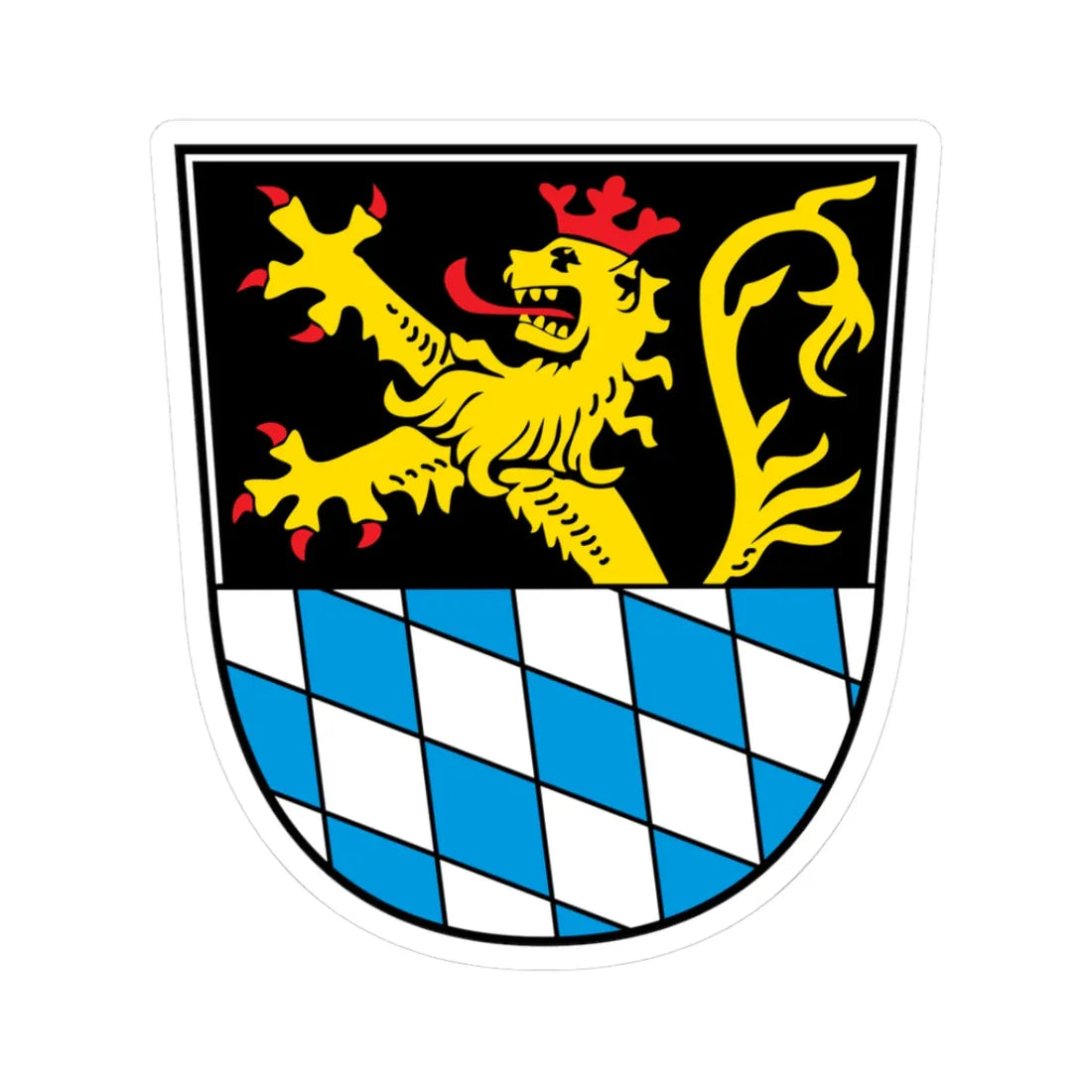 DEU Amberg COA (Germany) (Coat of Arms) STICKER Vinyl Kiss-Cut Decal 3 Inch White - The Sticker Space
