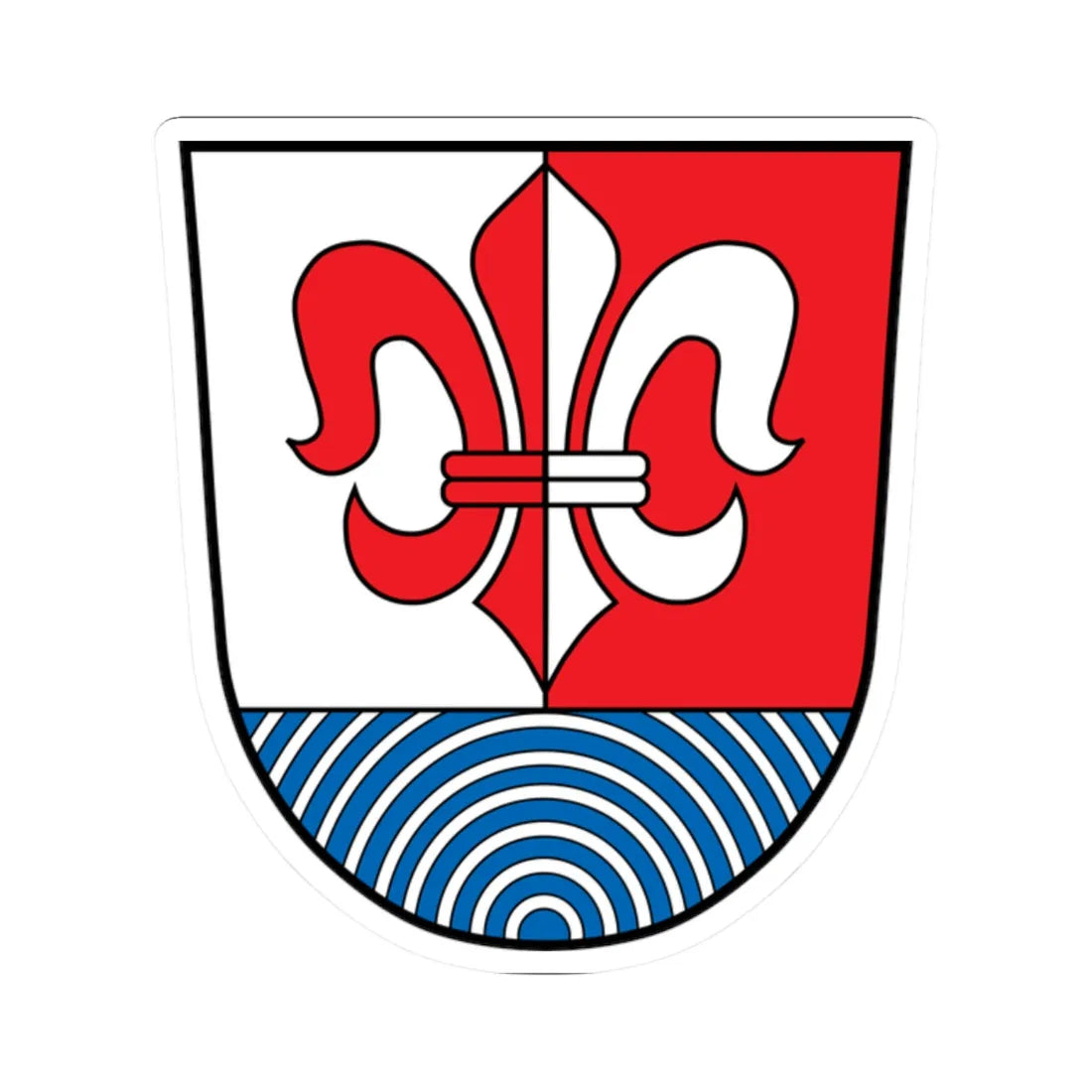 DEU Amberg Unterallgäu COA (Germany) (Coat of Arms) STICKER Vinyl Kiss-Cut Decal 2 Inch White - The Sticker Space