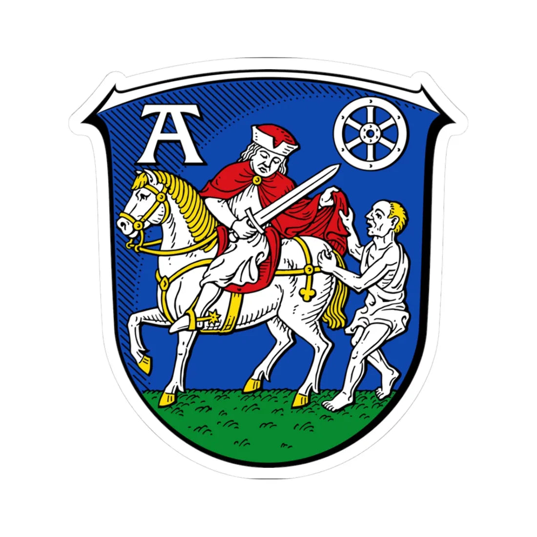 DEU Amöneburg COA (Germany) (Coat of Arms) STICKER Vinyl Kiss-Cut Decal - The Sticker Space