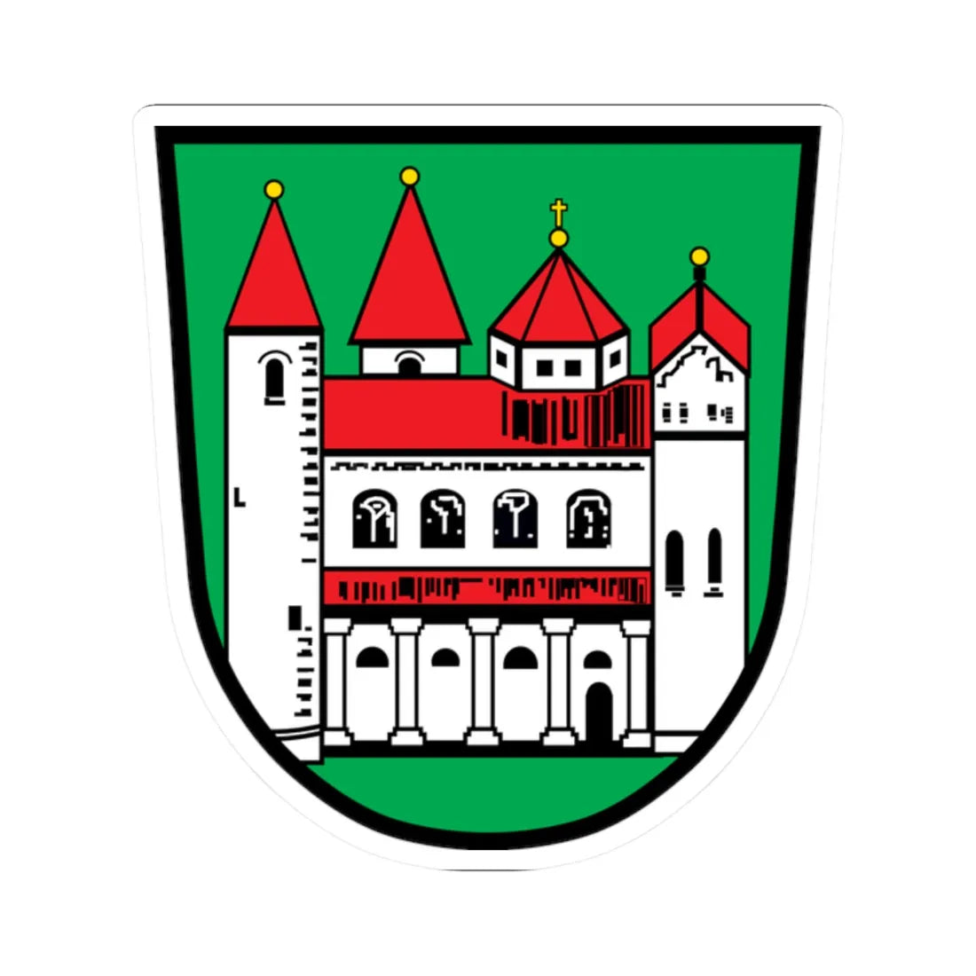 DEU Amorbach COA (Germany) (Coat of Arms) STICKER Vinyl Kiss-Cut Decal 2 Inch White - The Sticker Space