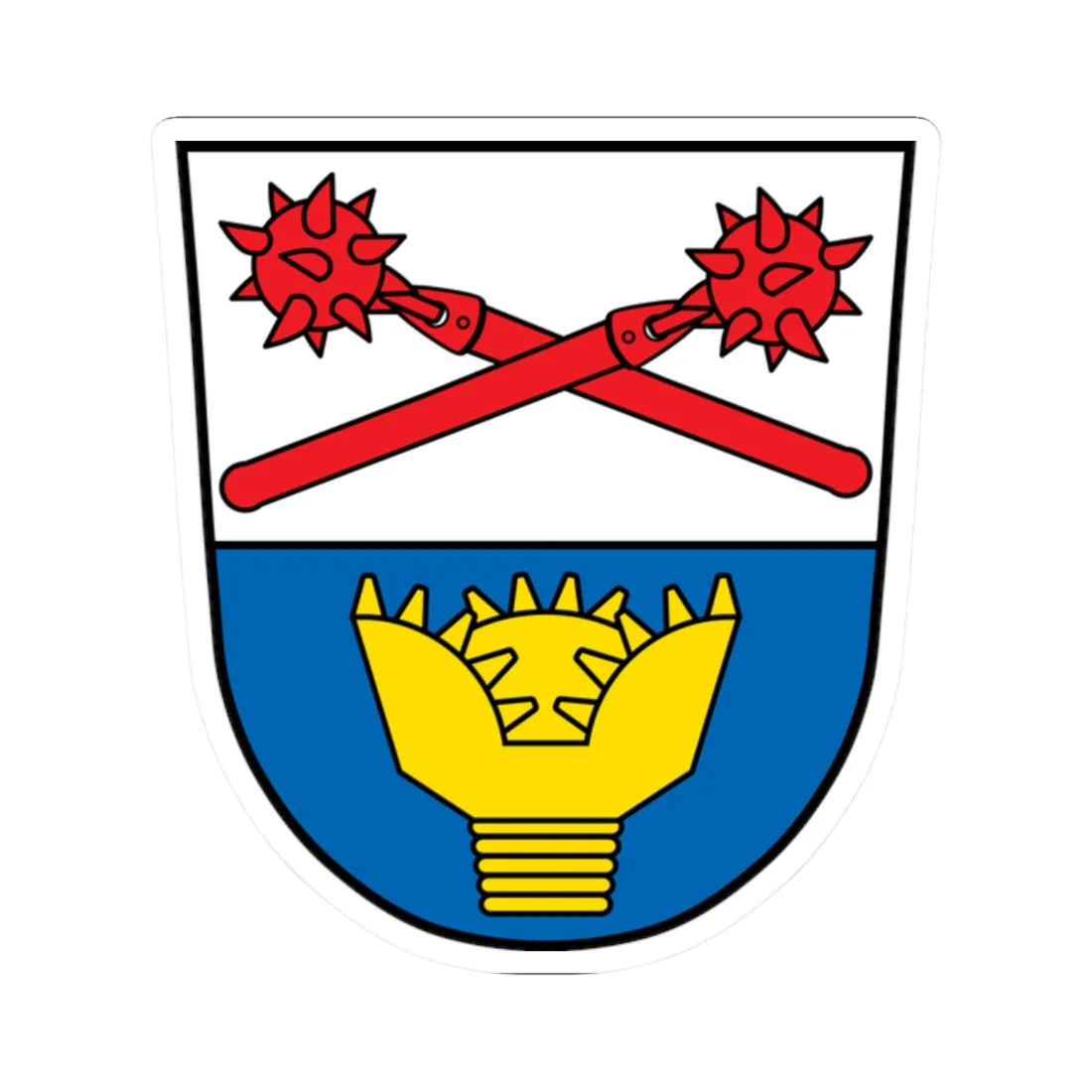 DEU Ampfing COA (Germany) (Coat of Arms) STICKER Vinyl Kiss-Cut Decal 2 Inch White - The Sticker Space