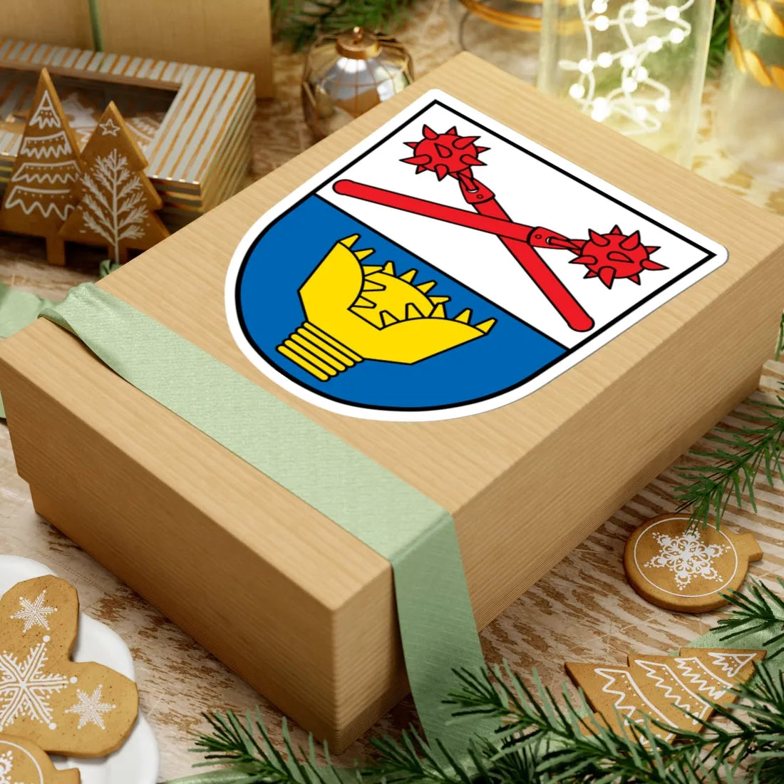 DEU Ampfing COA (Germany) (Coat of Arms) STICKER Vinyl Kiss-Cut Decal - The Sticker Space