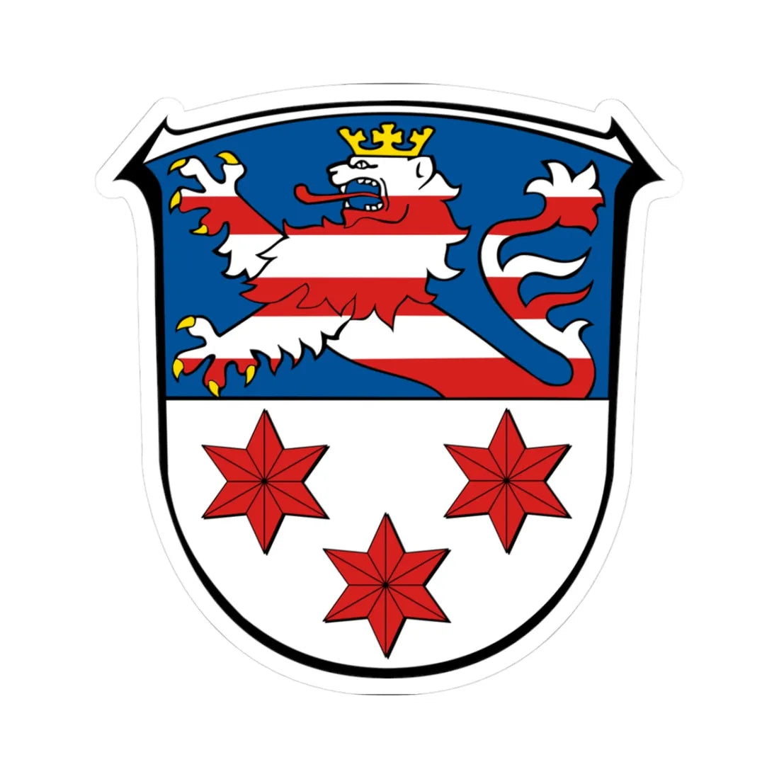 DEU Angelburg COA (Germany) (Coat of Arms) STICKER Vinyl Kiss-Cut Decal 3 Inch White - The Sticker Space