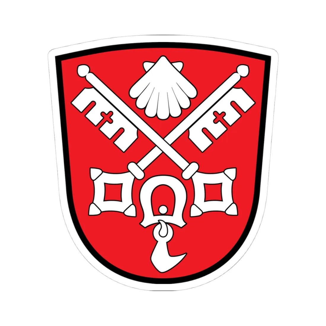 DEU Anger COA (Germany) (Coat of Arms) STICKER Vinyl Kiss-Cut Decal 4 Inch White - The Sticker Space