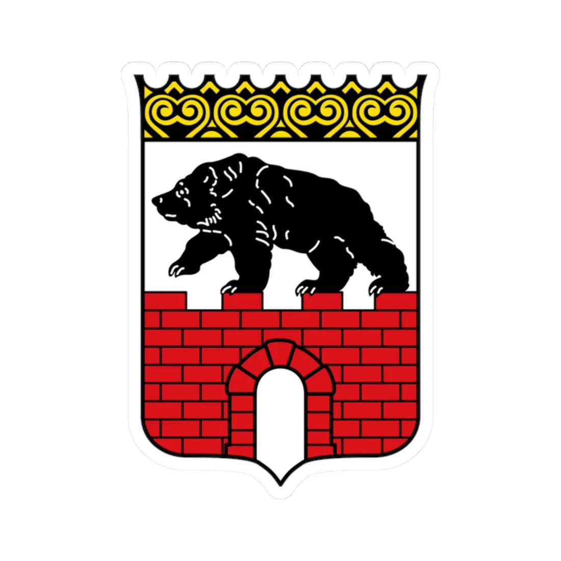 DEU Anhalt 1924-1945 COA (Germany) (Coat of Arms) STICKER Vinyl Kiss-Cut Decal 2 Inch White - The Sticker Space