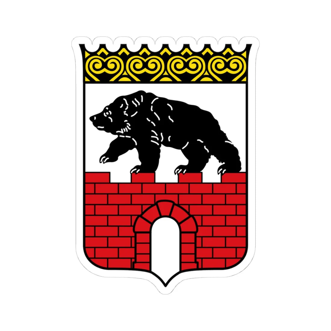 DEU Anhalt 1924-1945 COA (Germany) (Coat of Arms) STICKER Vinyl Kiss-Cut Decal 4 Inch White - The Sticker Space
