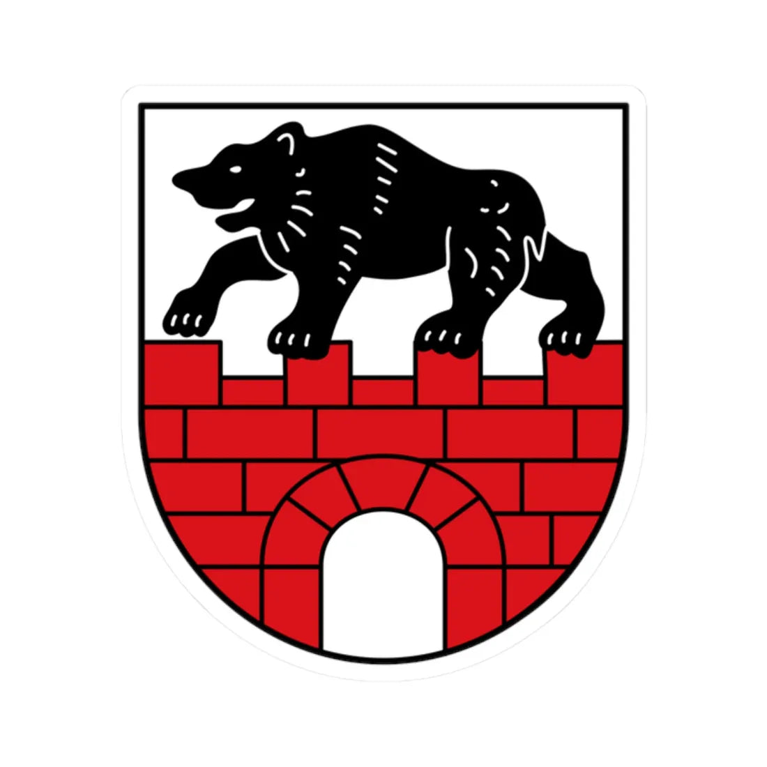 DEU Anhalt COA simplified (Germany) (Coat of Arms) STICKER Vinyl Kiss-Cut Decal 2 Inch White - The Sticker Space