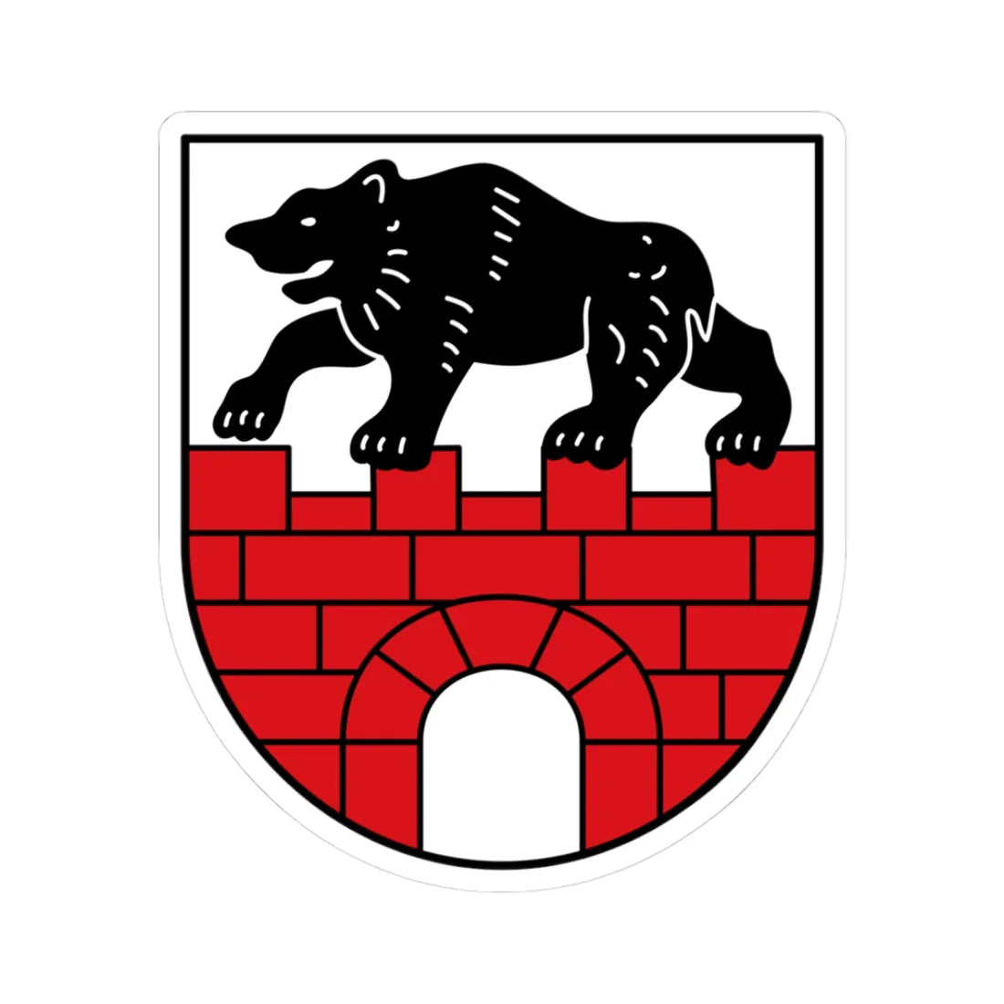 DEU Anhalt COA simplified (Germany) (Coat of Arms) STICKER Vinyl Kiss-Cut Decal 3 Inch White - The Sticker Space