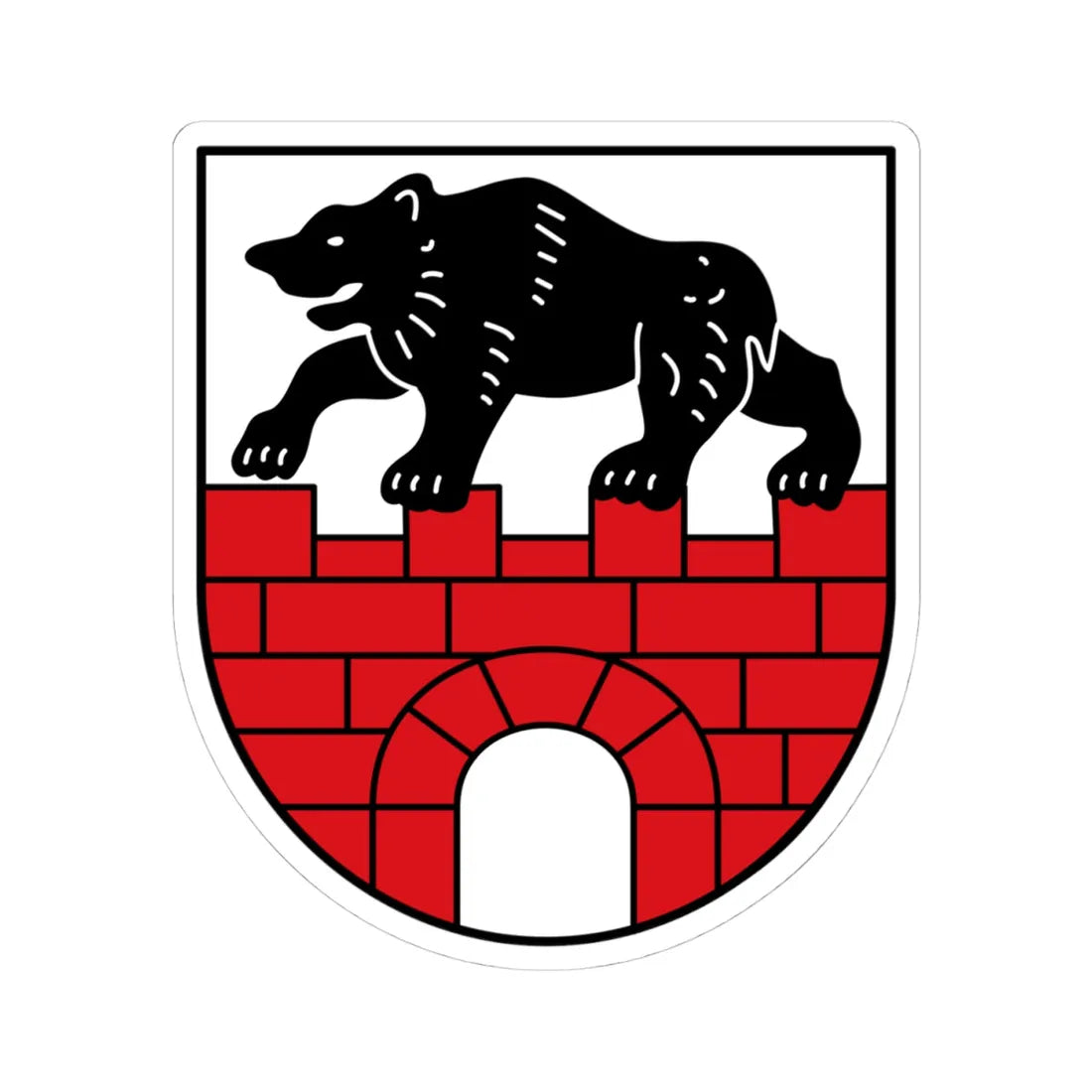 DEU Anhalt COA simplified (Germany) (Coat of Arms) STICKER Vinyl Kiss-Cut Decal 4 Inch White - The Sticker Space