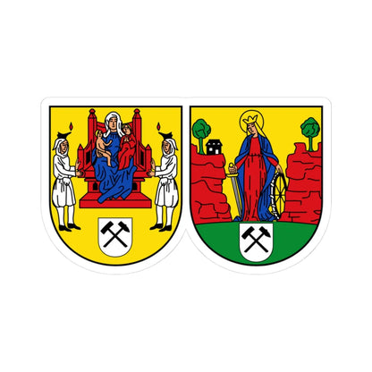 DEU Annaberg-Buchholz COA (Germany) (Coat of Arms) STICKER Vinyl Kiss-Cut Decal 3 Inch White - The Sticker Space