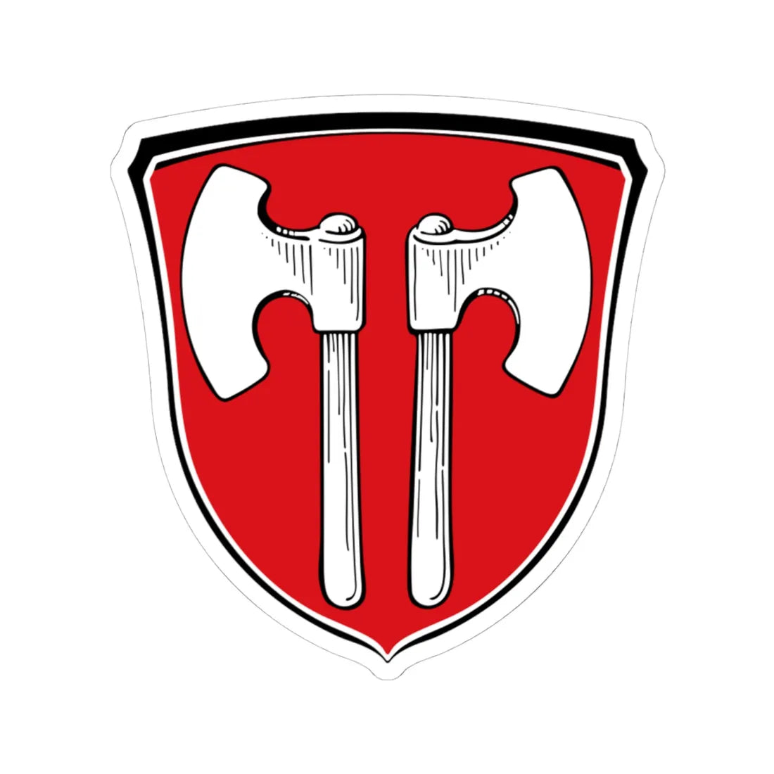 DEU Antrifttal COA (Germany) (Coat of Arms) STICKER Vinyl Kiss-Cut Decal 4 Inch White - The Sticker Space