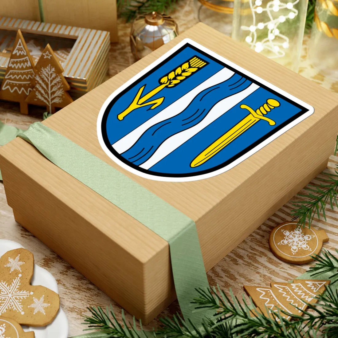 DEU Aresing COA (Germany) (Coat of Arms) STICKER Vinyl Kiss-Cut Decal - The Sticker Space