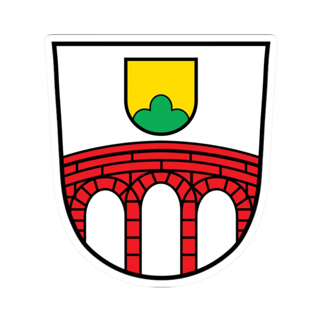 DEU Arnbruck COA (Germany) (Coat of Arms) STICKER Vinyl Kiss-Cut Decal 2 Inch White - The Sticker Space