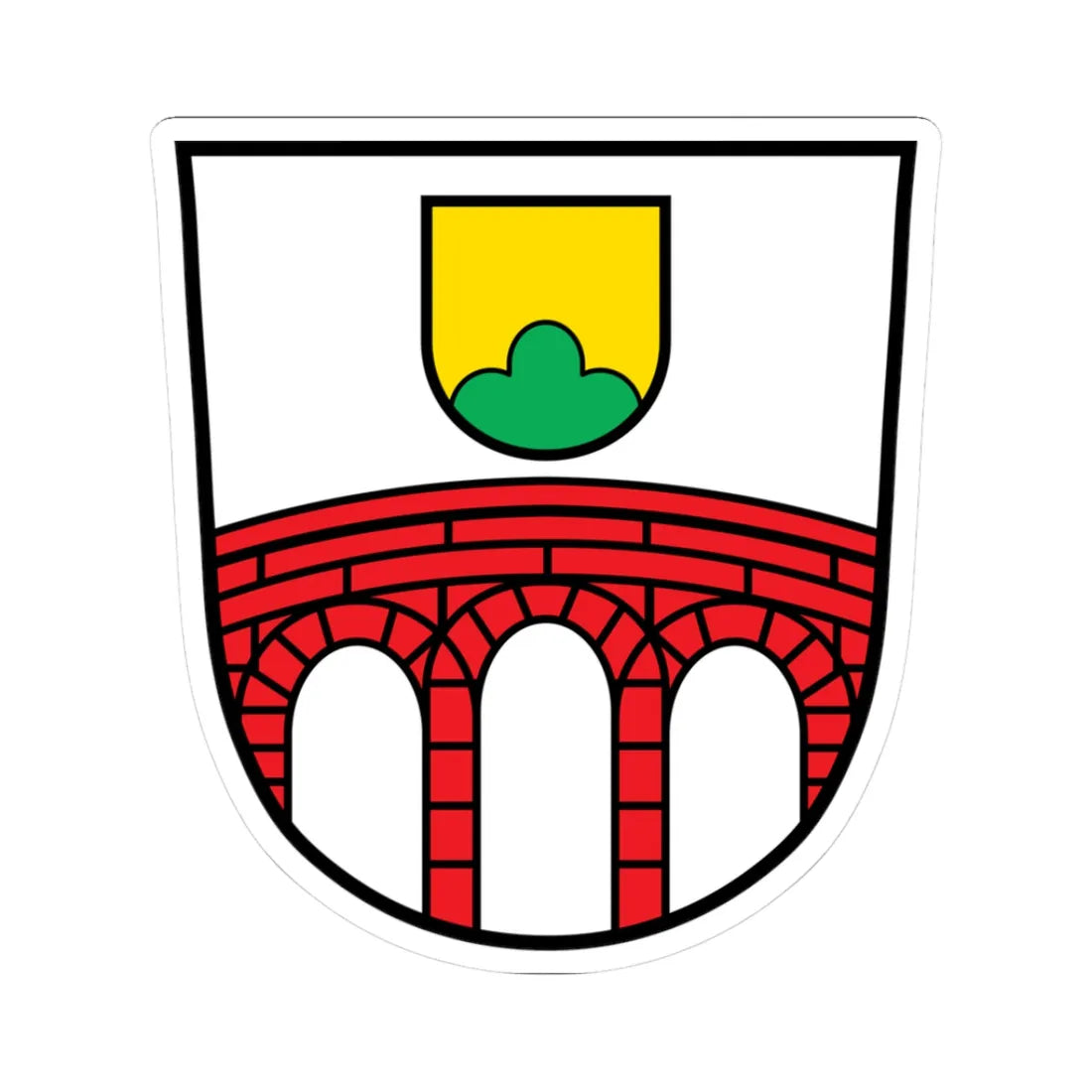 DEU Arnbruck COA (Germany) (Coat of Arms) STICKER Vinyl Kiss-Cut Decal 3 Inch White - The Sticker Space