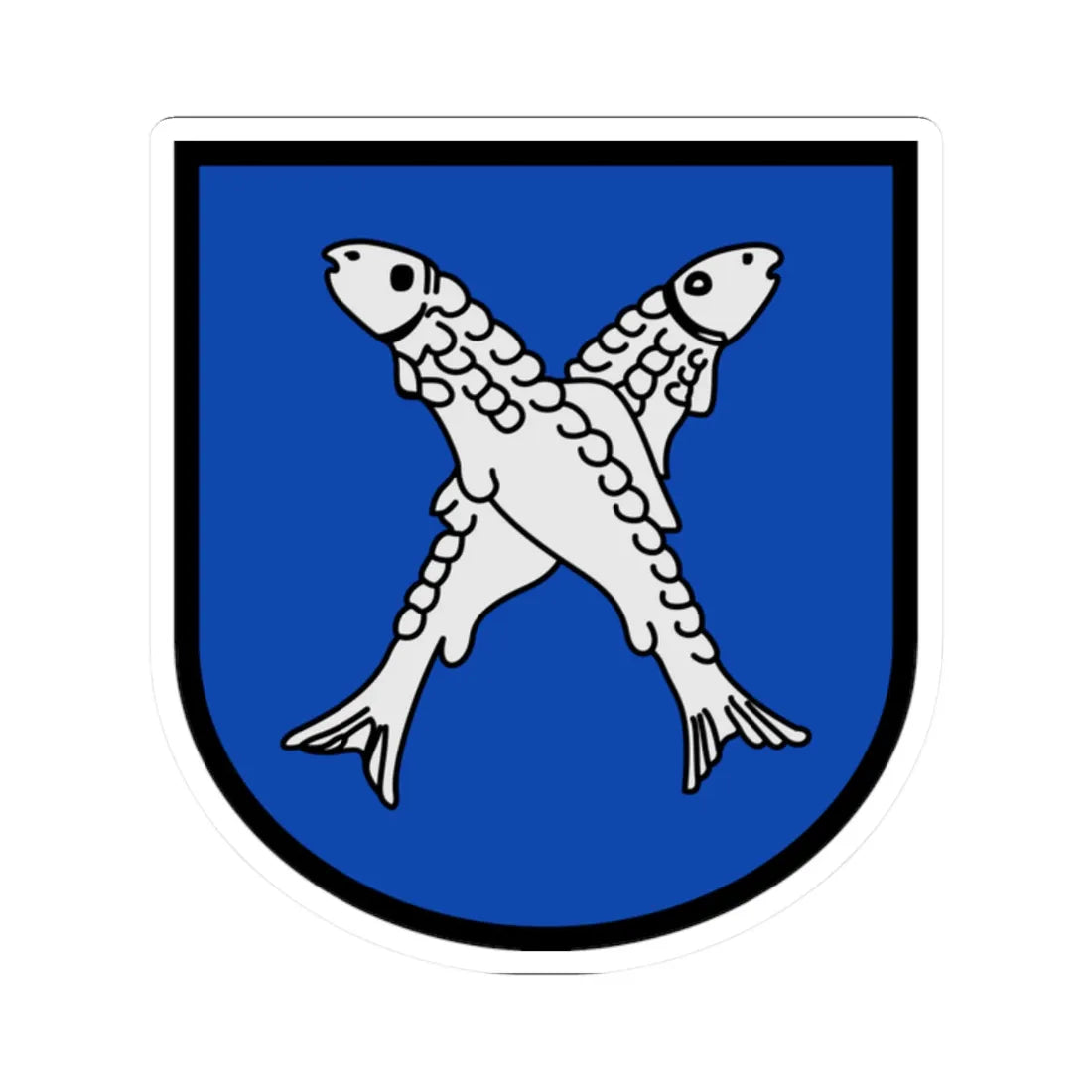 DEU Arnsdorf-Fischbach COA (Germany) (Coat of Arms) STICKER Vinyl Kiss-Cut Decal 2 Inch White - The Sticker Space