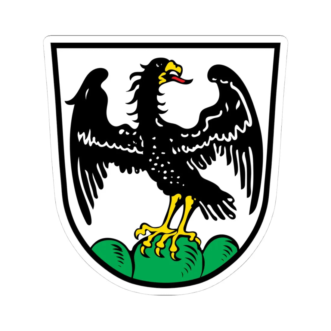 DEU Arnstein Unterfranken COA (Germany) (Coat of Arms) STICKER Vinyl Kiss-Cut Decal 4 Inch White - The Sticker Space