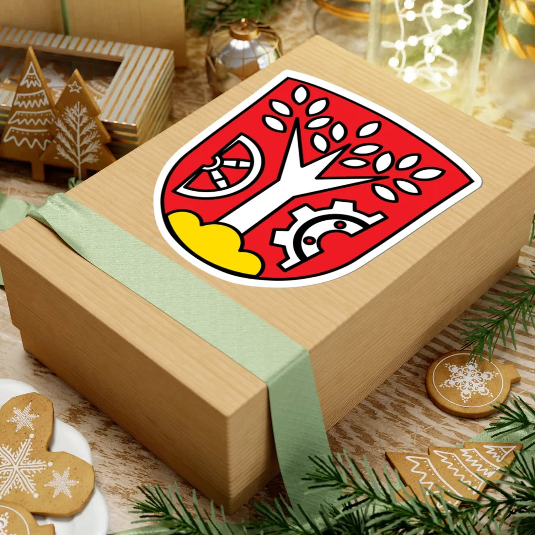 DEU Asbach-Bäumenheim COA (Germany) (Coat of Arms) STICKER Vinyl Kiss-Cut Decal - The Sticker Space