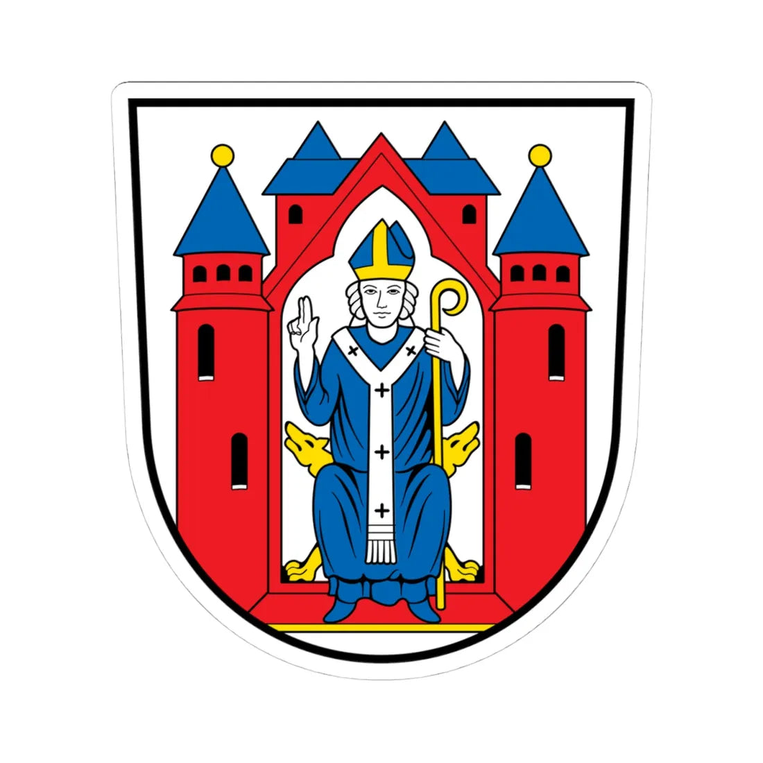 DEU Aschaffenburg COA (Germany) (Coat of Arms) STICKER Vinyl Kiss-Cut Decal - The Sticker Space