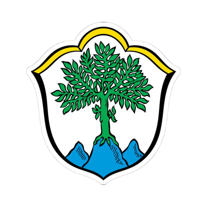 DEU Aschau im Chiemgau COA (Germany) (Coat of Arms) STICKER Vinyl Kiss-Cut Decal 4 Inch White - The Sticker Space