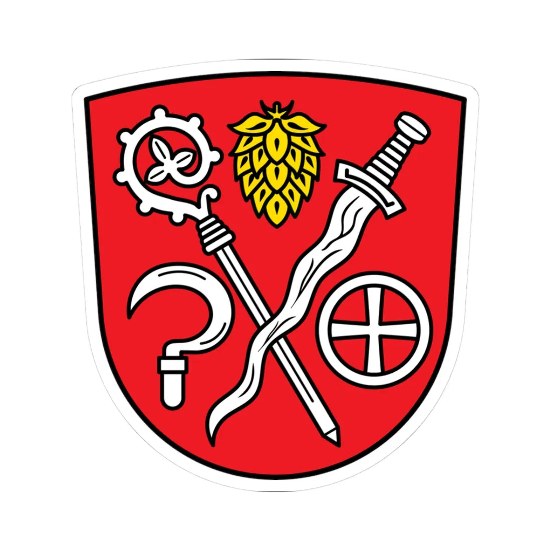 DEU Attenhofen COA (Germany) (Coat of Arms) STICKER Vinyl Kiss-Cut Decal - The Sticker Space