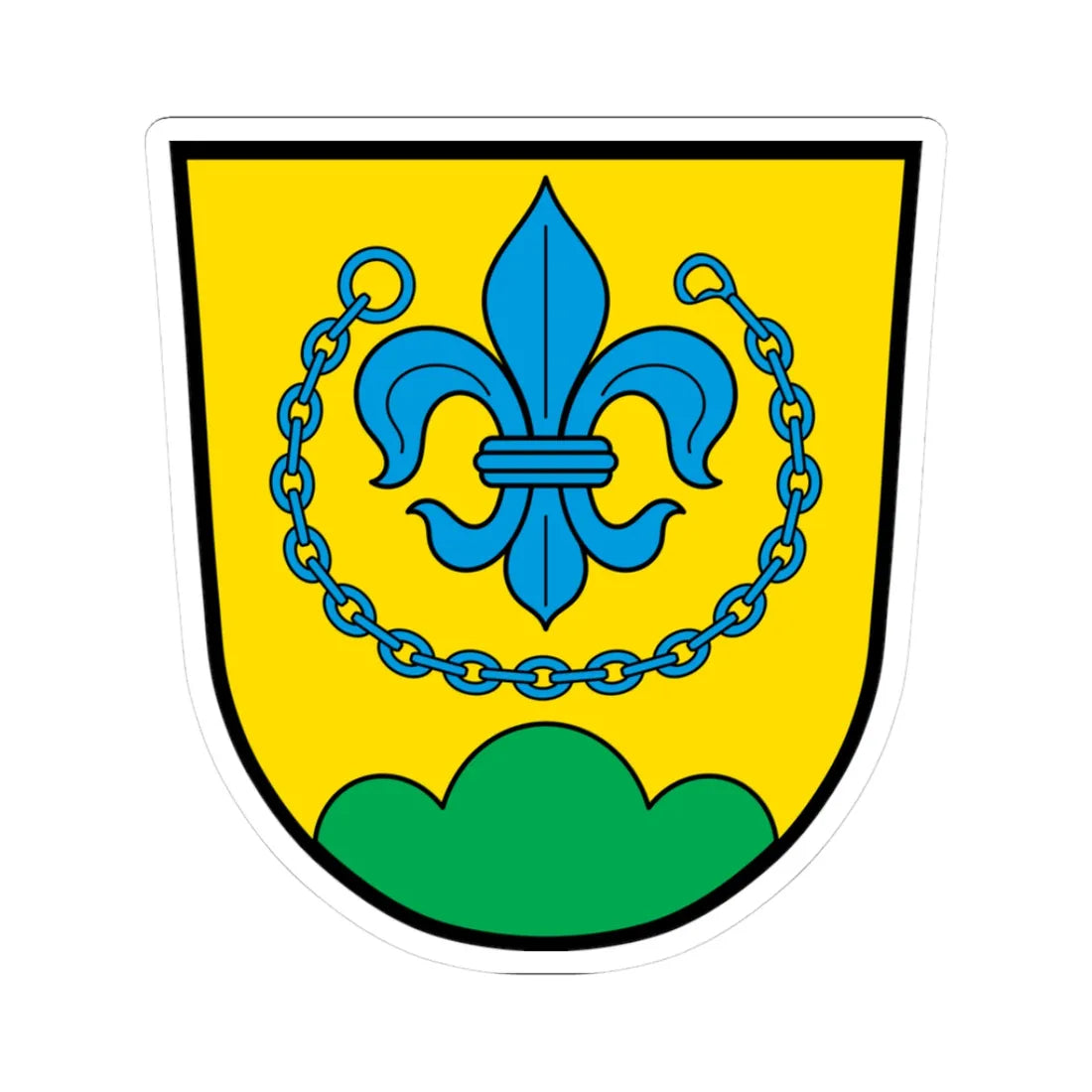 DEU Außernzell COA (Germany) (Coat of Arms) STICKER Vinyl Kiss-Cut Decal 3 Inch White - The Sticker Space