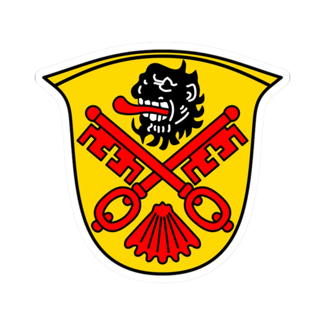DEU Aufham COA (Germany) (Coat of Arms) STICKER Vinyl Kiss-Cut Decal 2 Inch White - The Sticker Space