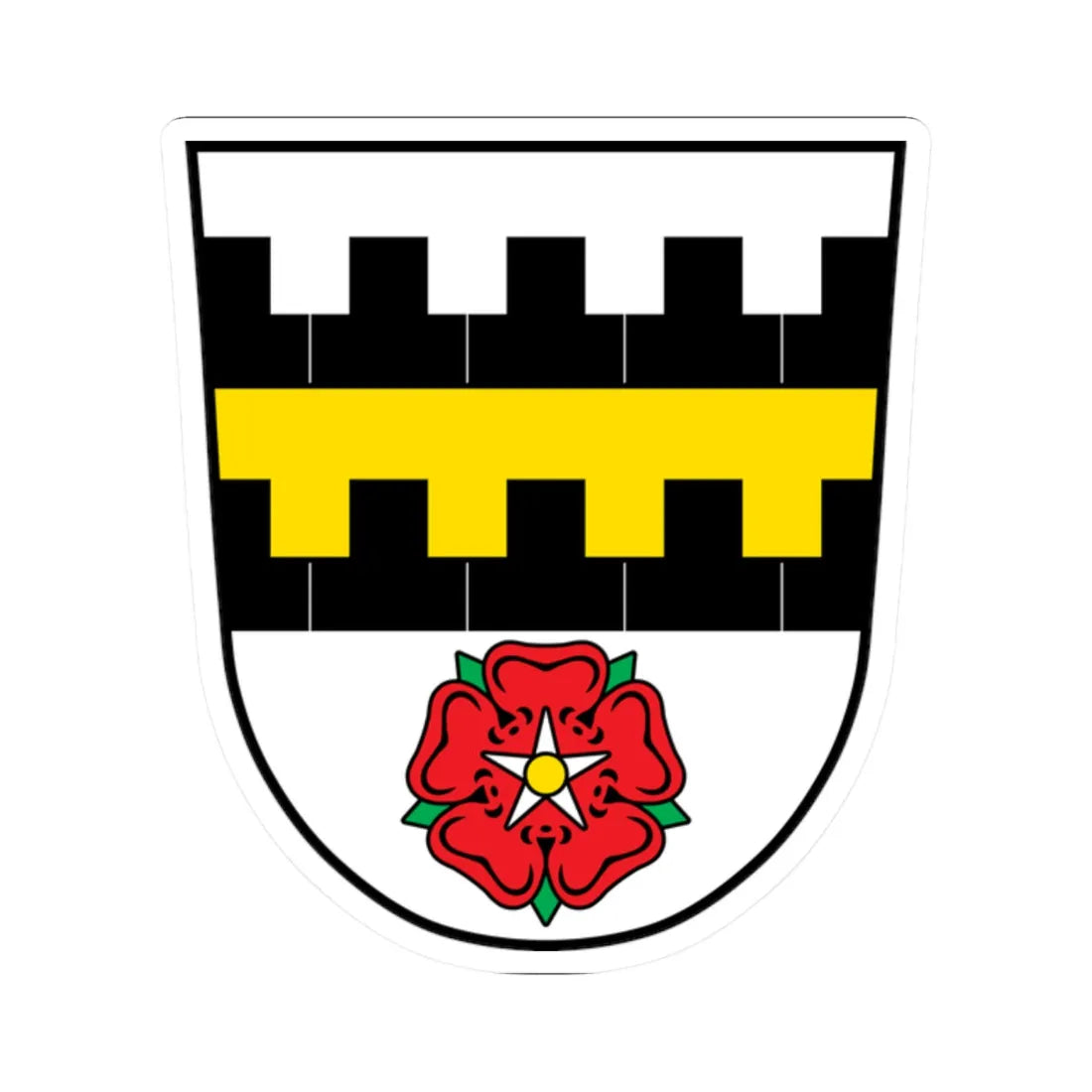 DEU Aufseß COA (Germany) (Coat of Arms) STICKER Vinyl Kiss-Cut Decal 2 Inch White - The Sticker Space