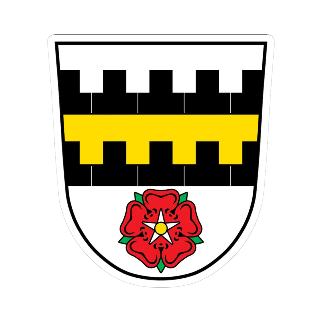 DEU Aufseß COA (Germany) (Coat of Arms) STICKER Vinyl Kiss-Cut Decal 3 Inch White - The Sticker Space