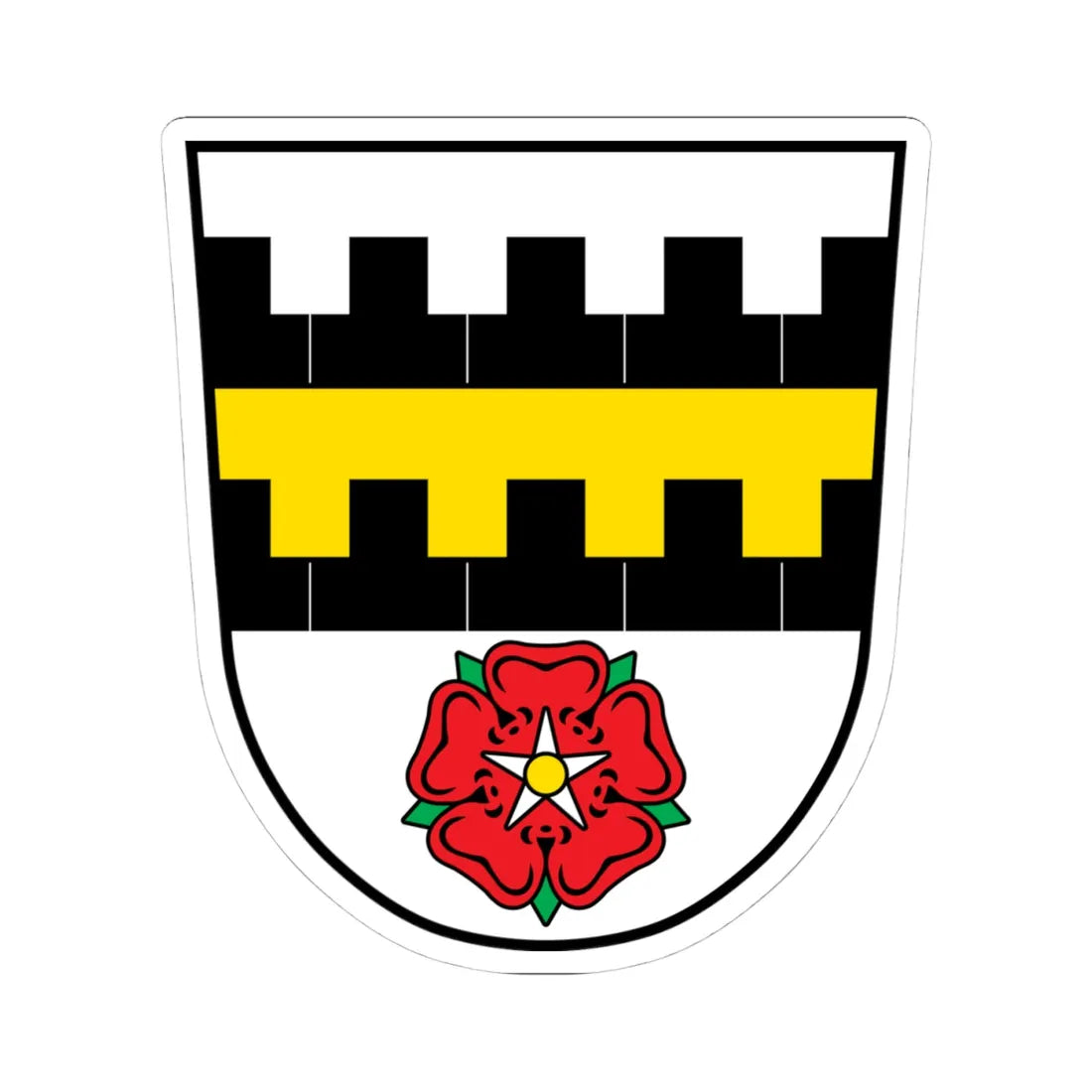 DEU Aufseß COA (Germany) (Coat of Arms) STICKER Vinyl Kiss-Cut Decal 4 Inch White - The Sticker Space