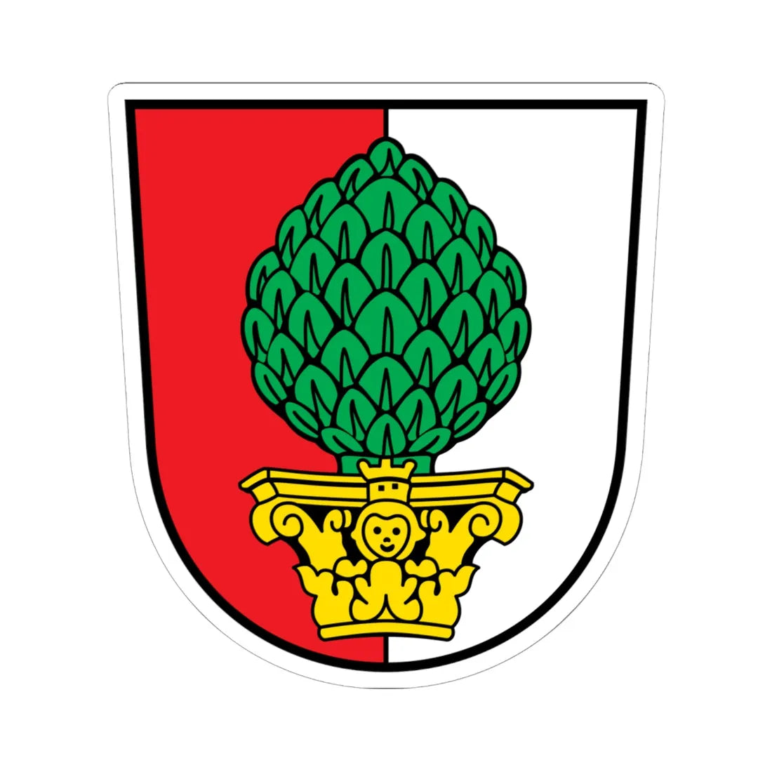 DEU Augsburg COA 1811 (Germany) (Coat of Arms) STICKER Vinyl Kiss-Cut Decal 6 Inch White - The Sticker Space