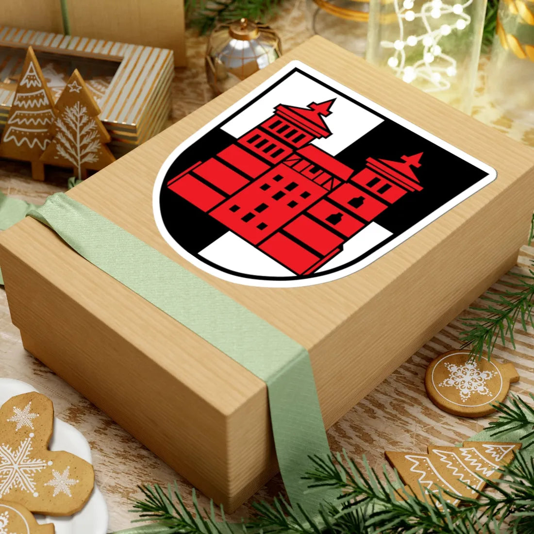 DEU Auhausen COA (Germany) (Coat of Arms) STICKER Vinyl Kiss-Cut Decal - The Sticker Space