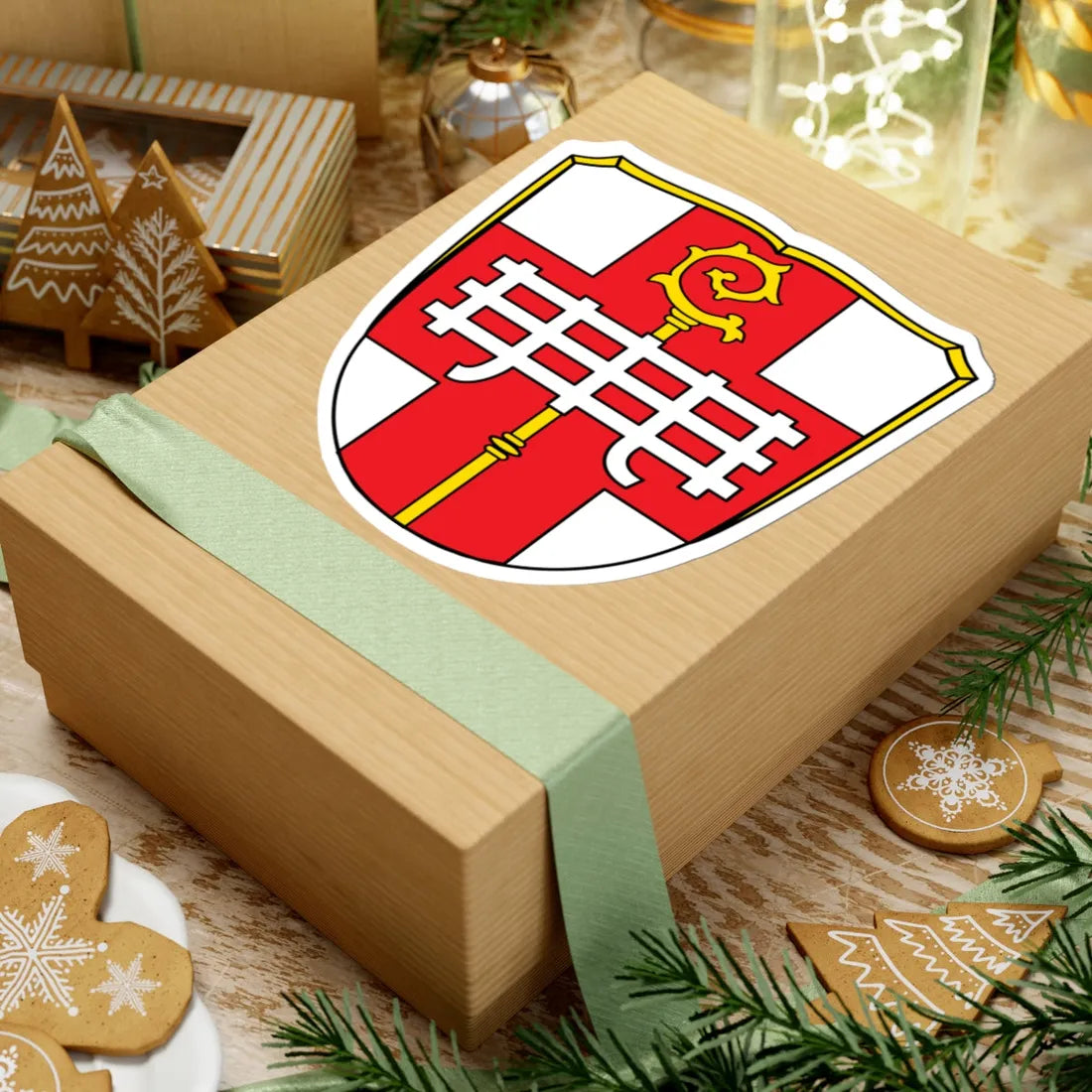 DEU Aura an der Saale COA (Germany) (Coat of Arms) STICKER Vinyl Kiss-Cut Decal - The Sticker Space