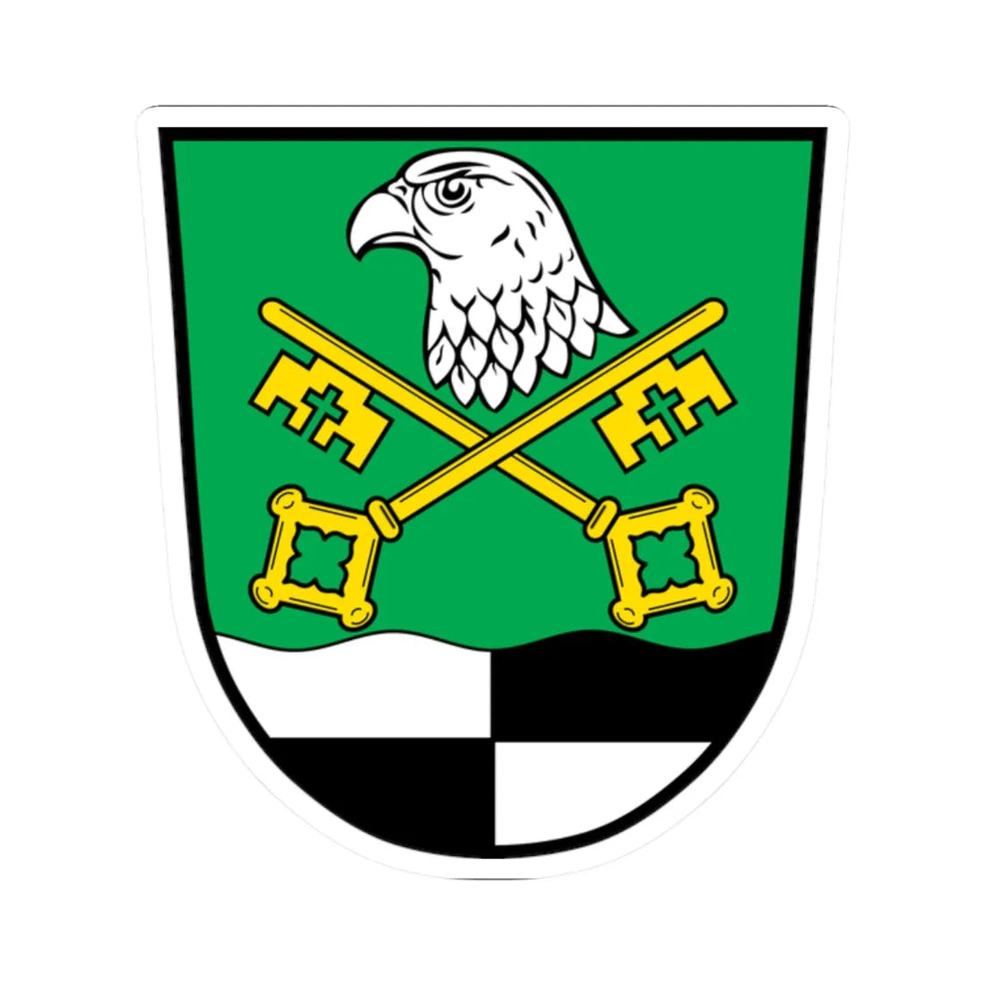 DEU Aurachtal COA (Germany) (Coat of Arms) STICKER Vinyl Kiss-Cut Decal 2 Inch White - The Sticker Space