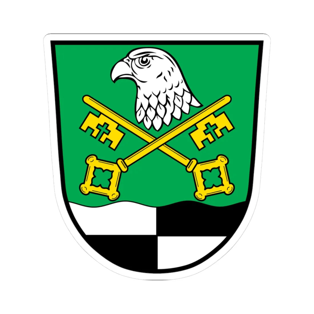 DEU Aurachtal COA (Germany) (Coat of Arms) STICKER Vinyl Kiss-Cut Decal 3 Inch White - The Sticker Space