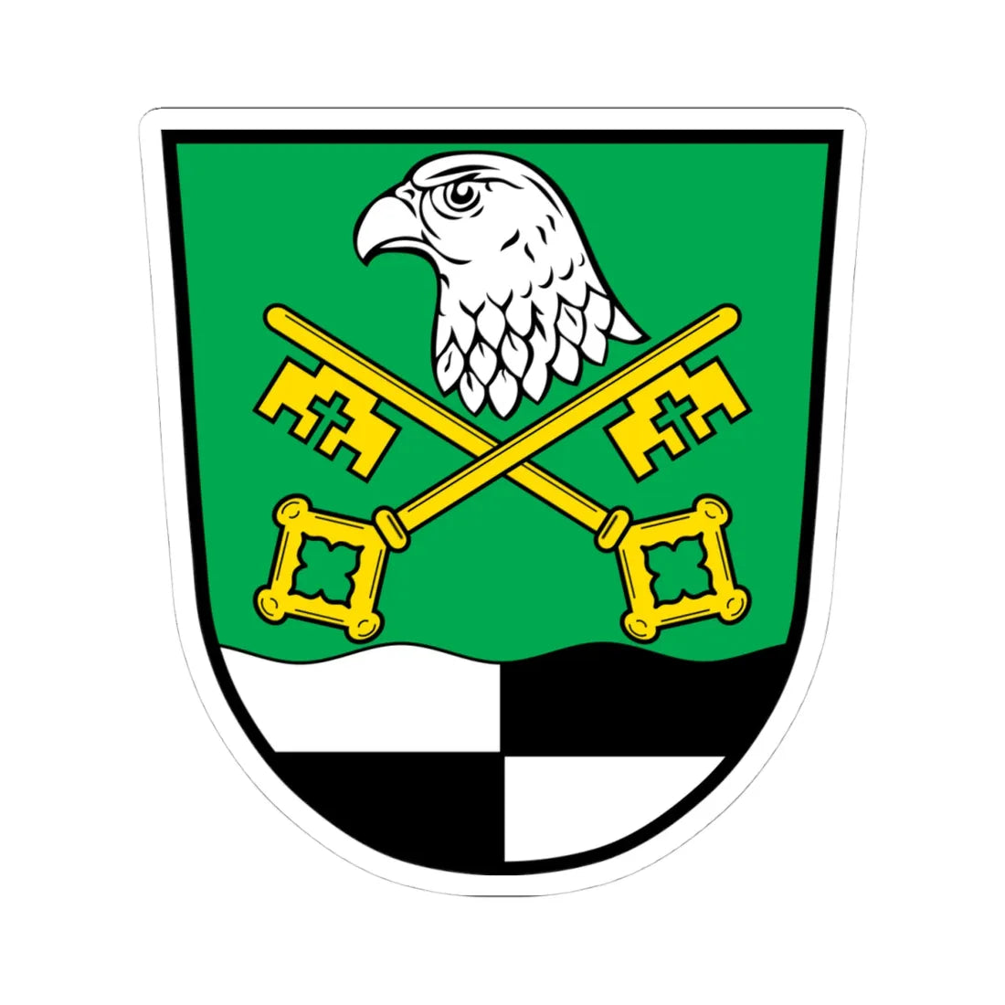 DEU Aurachtal COA (Germany) (Coat of Arms) STICKER Vinyl Kiss-Cut Decal 4 Inch White - The Sticker Space