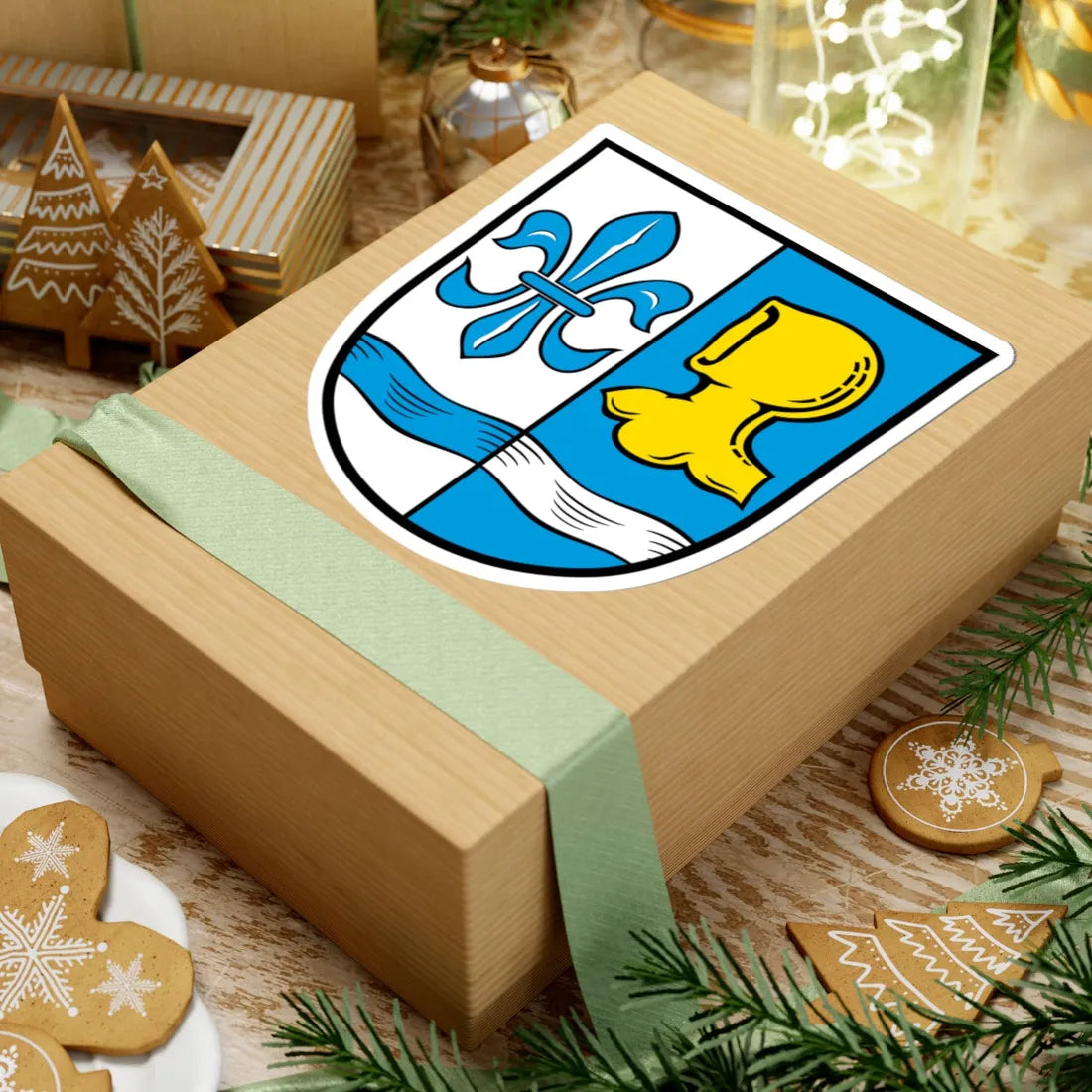 DEU Baar-Ebenhausen COA (Germany) (Coat of Arms) STICKER Vinyl Kiss-Cut Decal - The Sticker Space