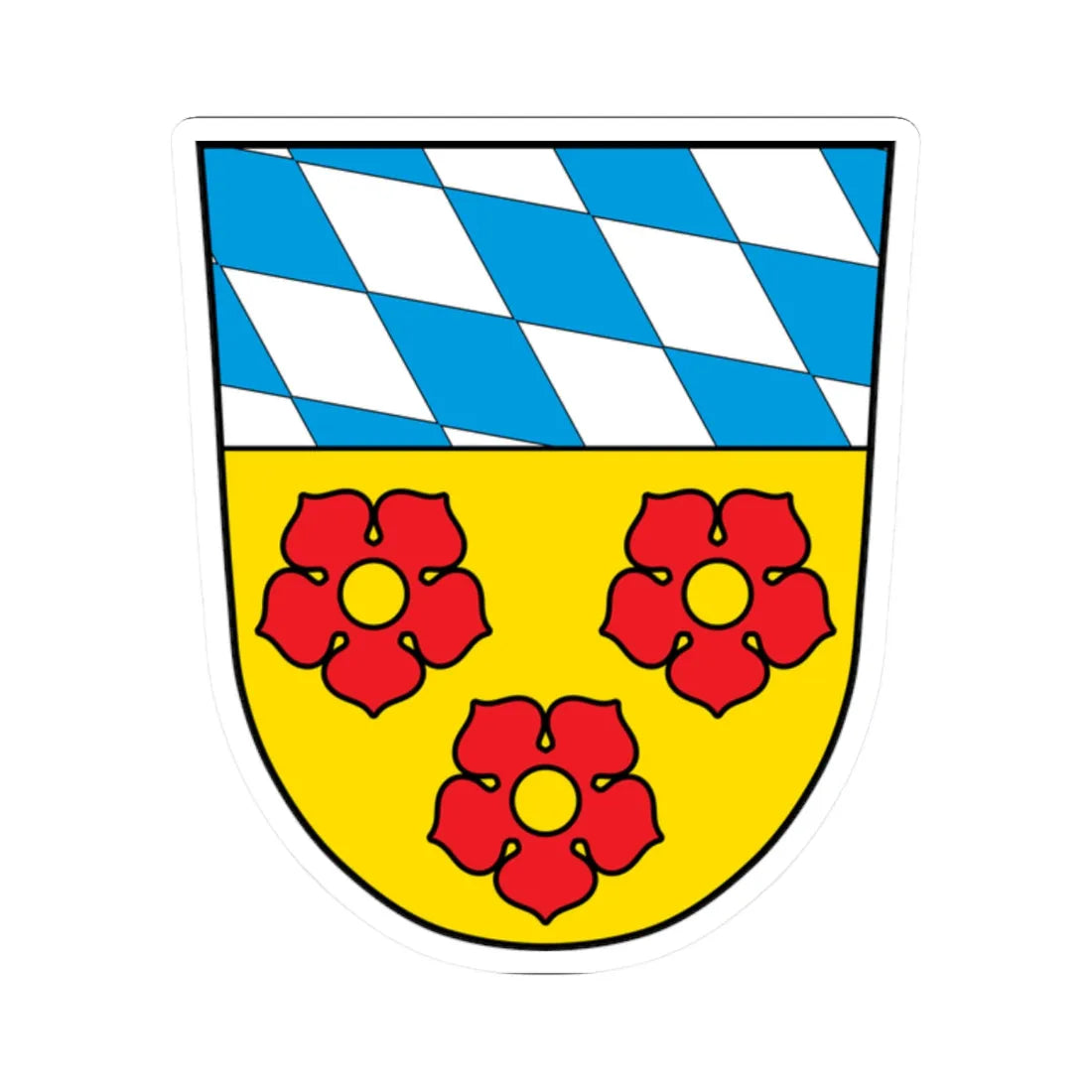DEU Bad Abbach COA (Germany) (Coat of Arms) STICKER Vinyl Kiss-Cut Decal 2 Inch White - The Sticker Space